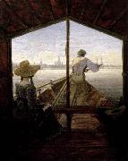 Carl Gustav Carus A Gondola on the Elbe near Dresden china oil painting reproduction